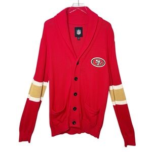 NFL San Francisco 49ers Men’s Shawl Collar Button Cardigan Sweater Sz L